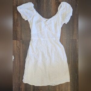Abercrombie Elegant White Eyelet Dress Small